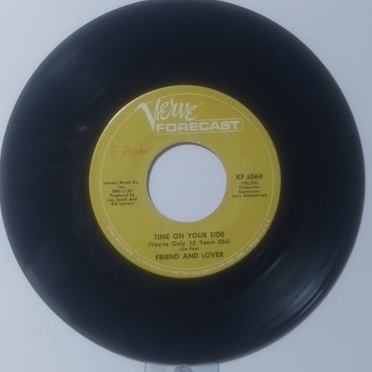 single 7" Friend And Lover Reach Out Of The Darkness / Time On Your Side made usa 1967 rock