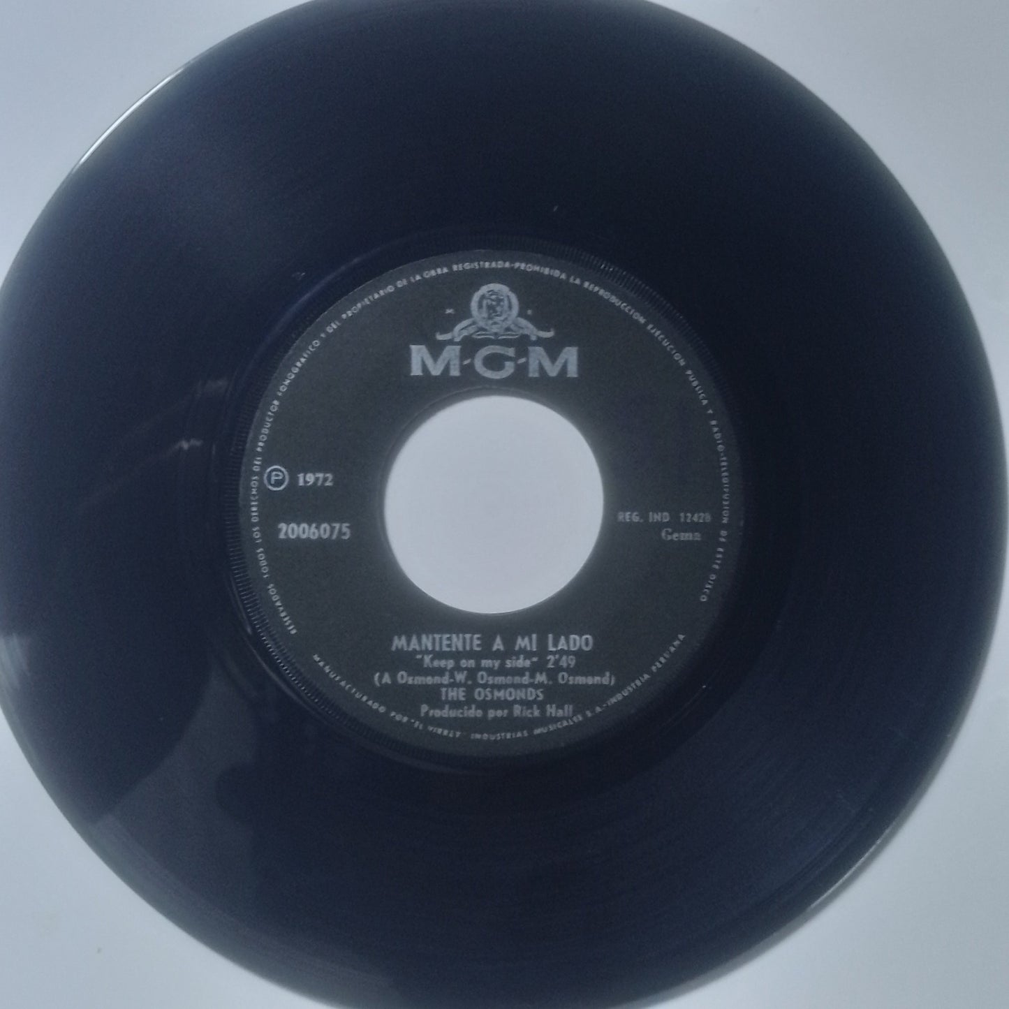 single 7" The Osmonds Yo Yo / Keep On My Side made peru 1971 pop rock