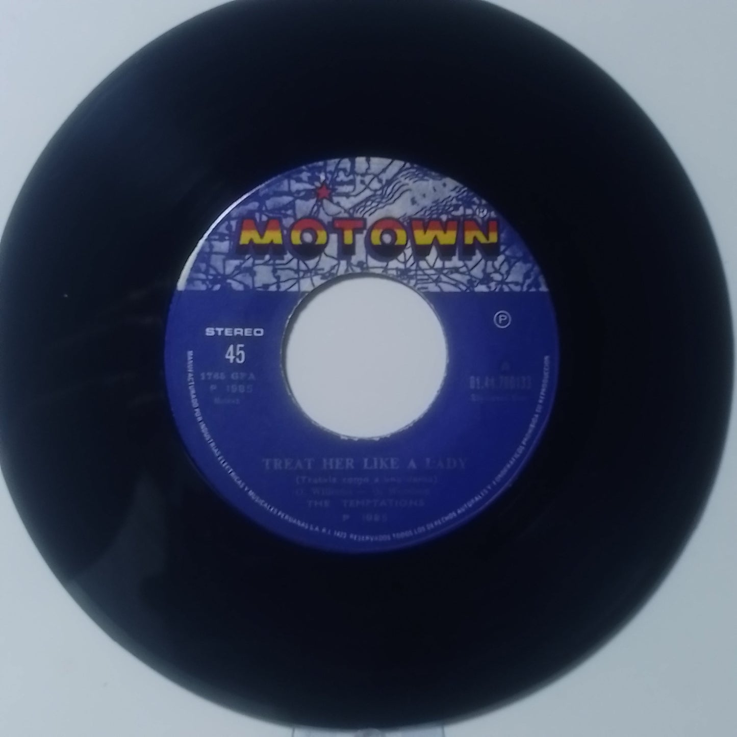 single 7" The Temptations Treat Her Like A Lady / Isn't The Night Fantastic made peru 1984 funk soul