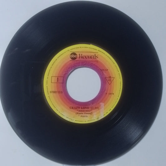 single 7" Poco Crazy Love / Barbados made peru 1979 rock