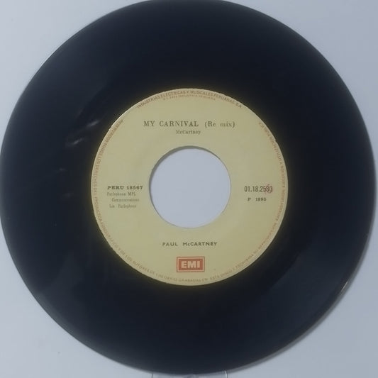 single 7" Paul McCartney Spies Like Us / My Carnival made peru 1985 rock