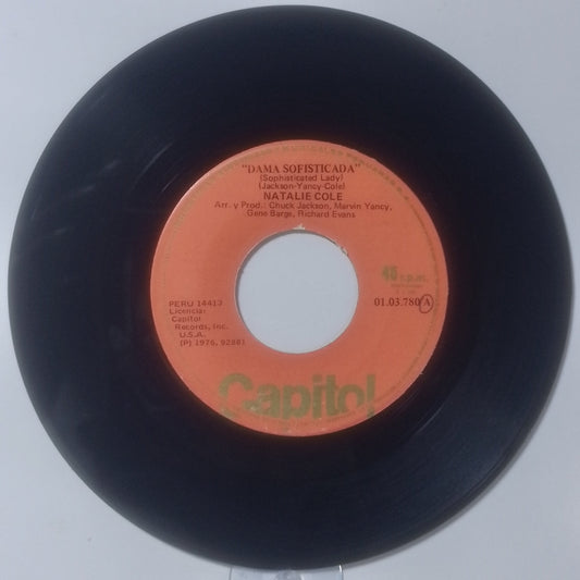 single 7" Natalie Cole Sophisticated Lady / Good Morning Heartache made Peru 1976 soul