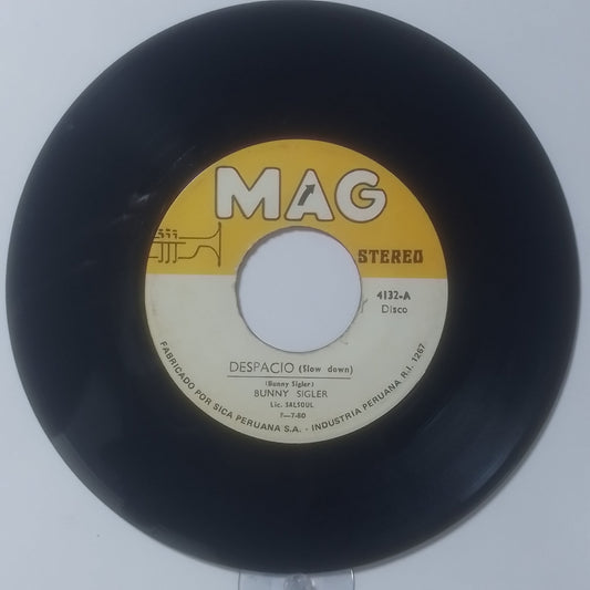 single 7" Bunny Sigler Slow Down / Since The First Time I Saw You made Peru 1985 disco