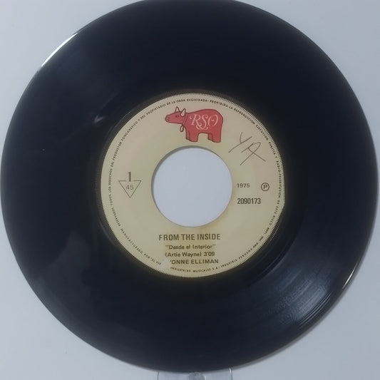single 7" Yvonne Elliman From The Inside / Best Of My Love made Peru 1975 pop rock
