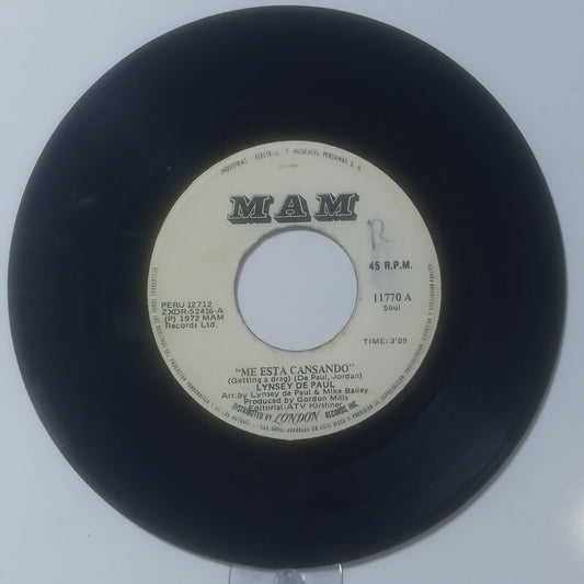 single 7" Lynsey De Paul Getting A Drag / Brandy made Peru 1972 pop rock