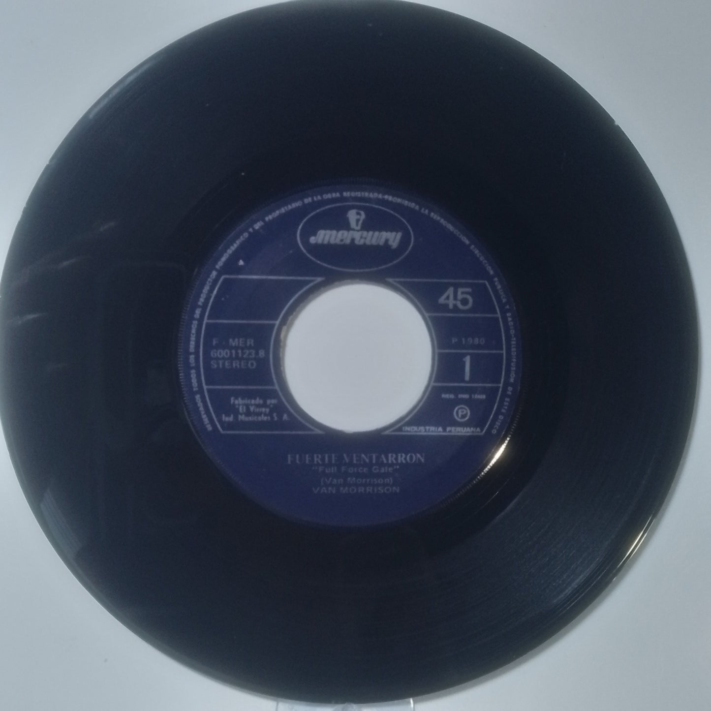 single 7" Van Morrison Full Force Gale / Troubadours made Peru 1979 rock