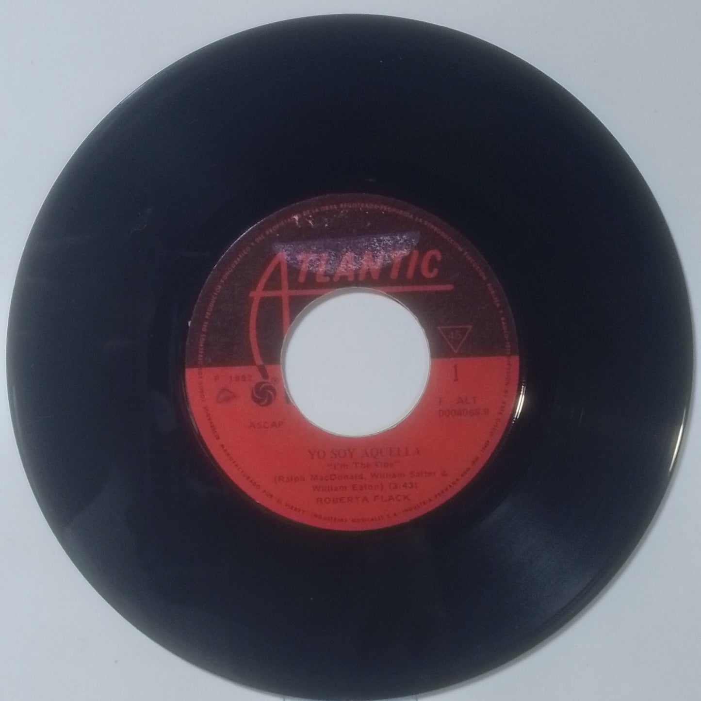 single 7" Roberta Flack I'm The One / Till The Morning Comes made Peru 1982 soul