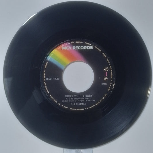 single 7" B J Thomas Don't Worry Baby / My Love made Peru 1977 pop rock