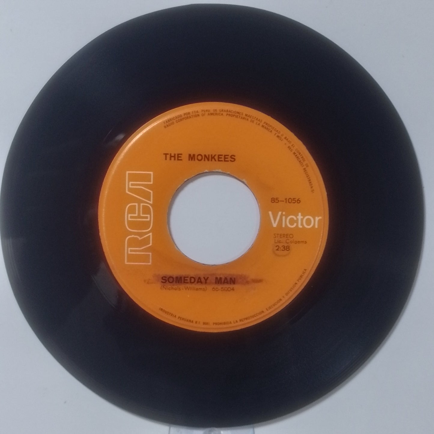 single 7" The Monkees Someday Man / Listen To The Band made Peru 1969 pop rock