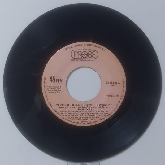 single 7" Four Tops Are You Man Enough / Peace Of Mind made Peru 1973 soul