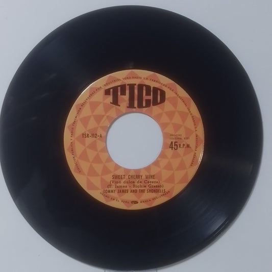 single 7" Tommy James and the Shondells Sweet Cherry Wine / Breakaway made Peru 1969 rock