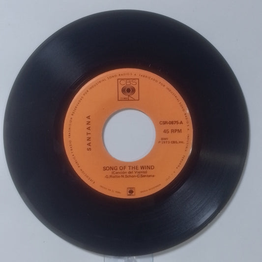 single 7" Santana Song of the Wind / Look Up made Peru 1973 rock