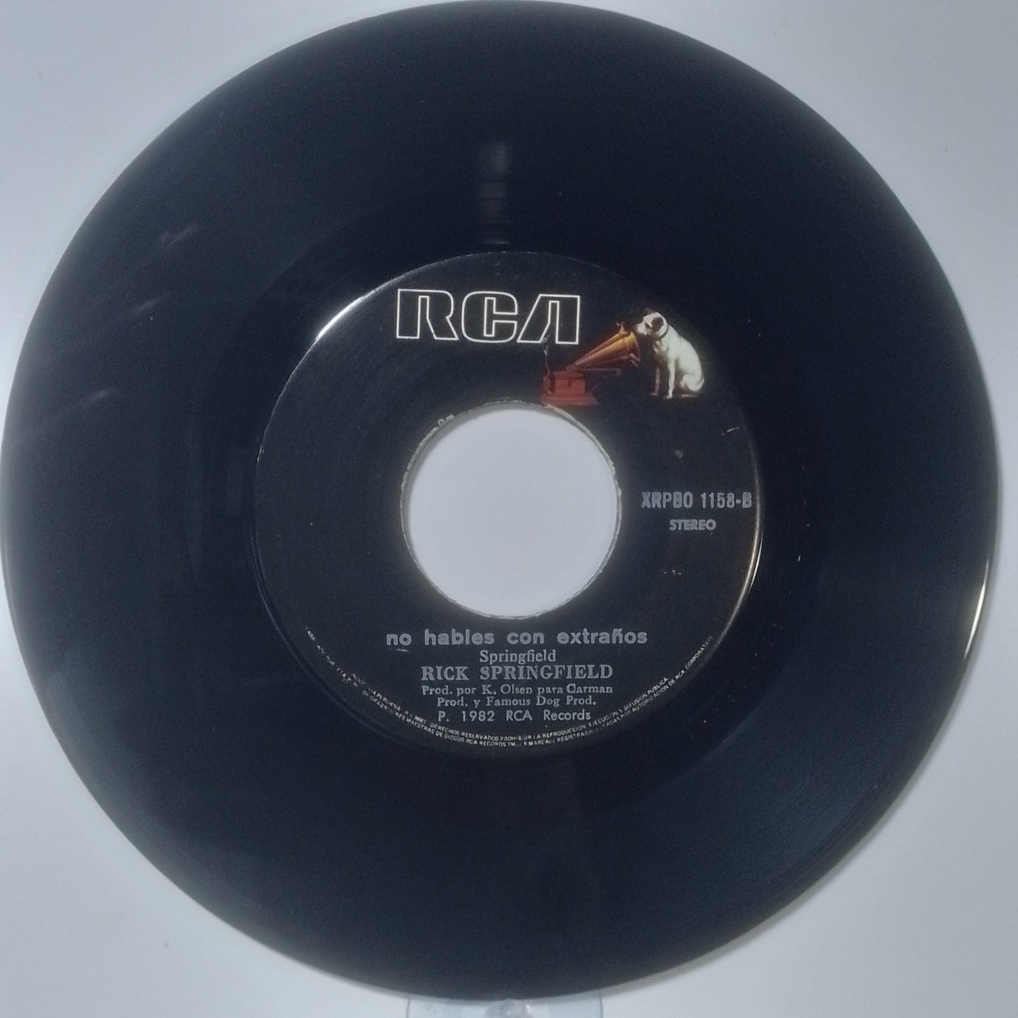 single 7" Rick Springfield What Kind of Fool Am I / Don't Talk to Strangers made Peru 1982 rock