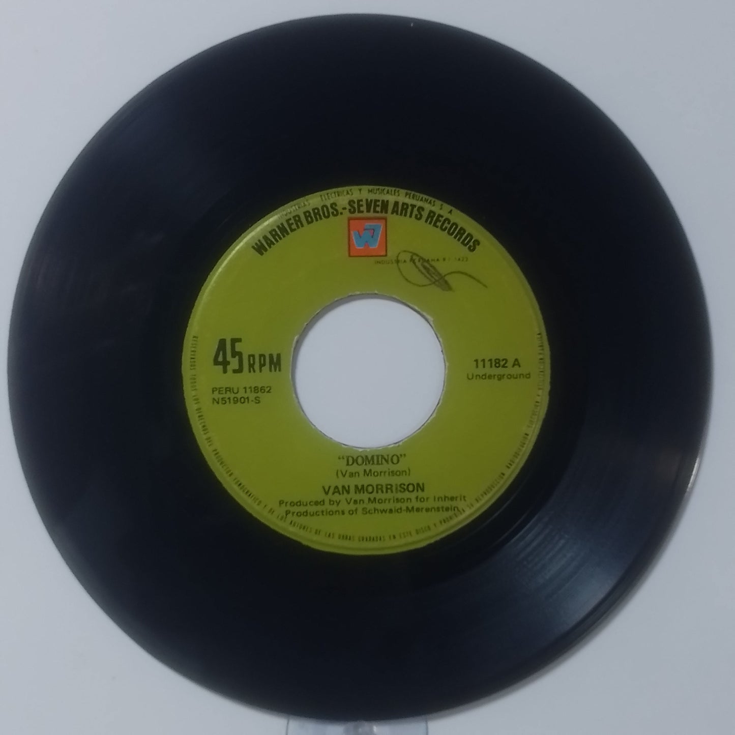 single 7" Van Morrison Domino / Sweet Jannie made Peru 1970 rock
