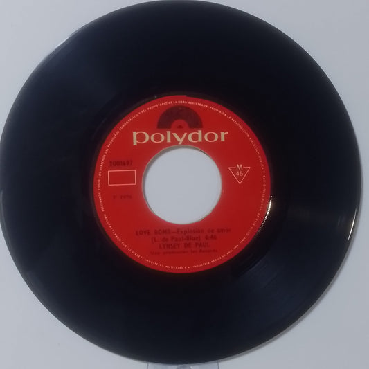 single 7" Lynsey De Paul Sugar Me / Storm In A Teacup made Peru 1972 pop