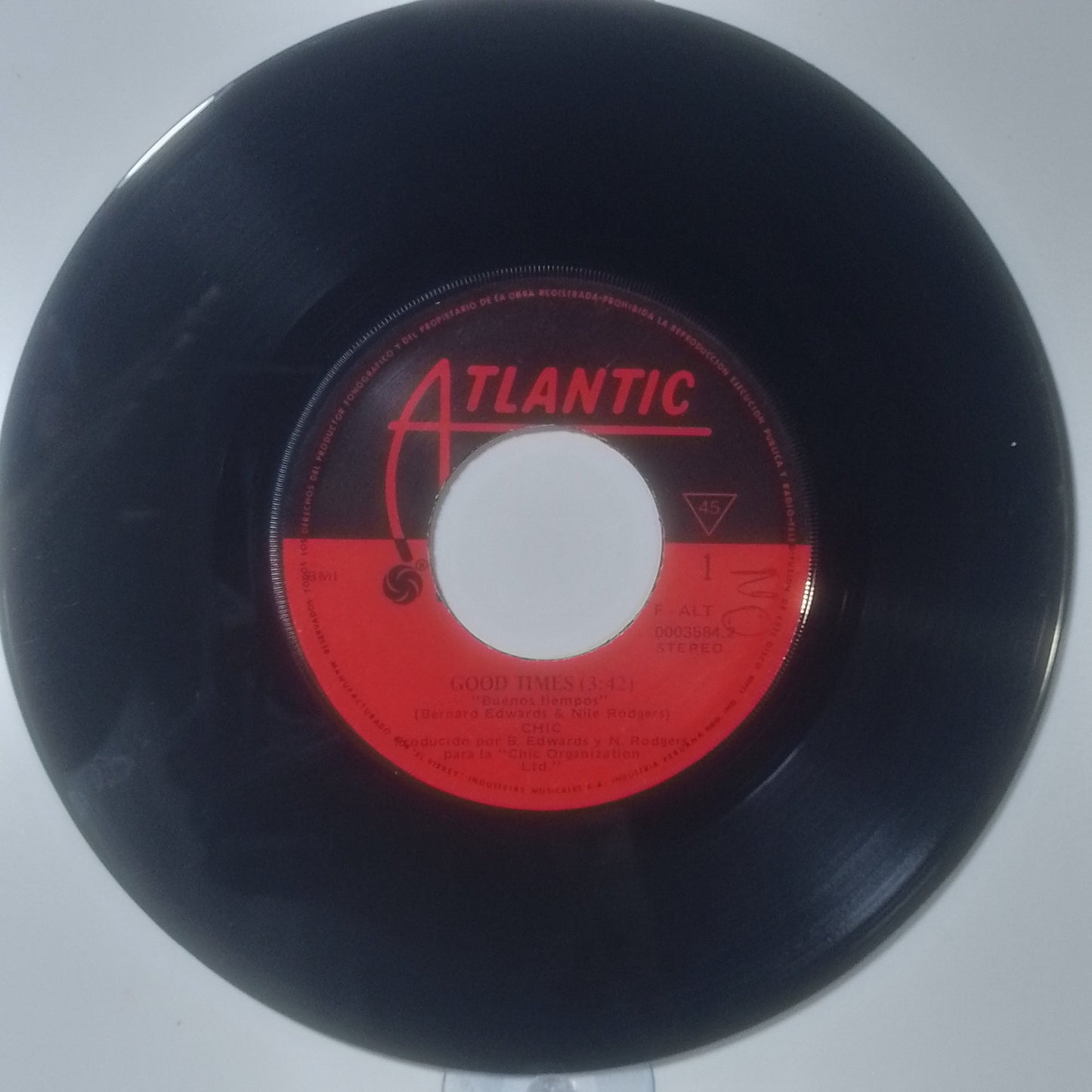 single 7" Chic Good Times / A Warm Summer Night made Peru 1979 disco