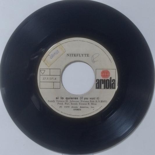 single 7" Niteflyte If You Want It / All About Love made Peru 1979 disco