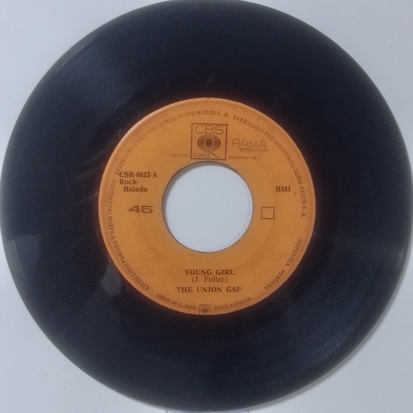 single 7" The Union Gap Young Girl / I'm Losing You made Peru 1968 pop rock
