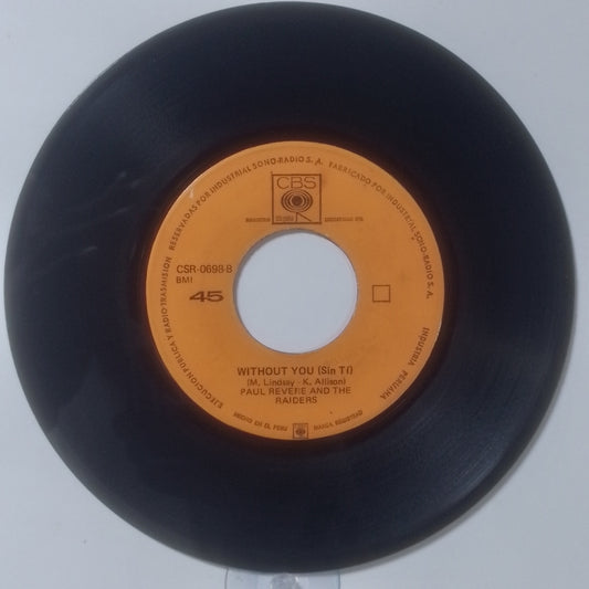 single 7" Paul Revere and the Raiders mr sun mr Moon / Without You made Peru 1969 rock