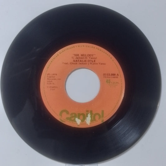single 7" Natalie Cole Mr Melody / Not Like Mine made Peru 1975 soul