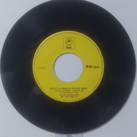 single 7" Felix Cavaliere Only a Lonely Heart Sees / You Turned Me Around made Peru 1979 pop rock