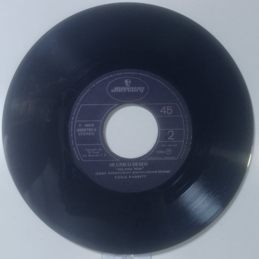 single 7" Eddie Rabbitt Step by Step / My Only Wish made Peru 1981 country