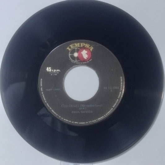 single 7" Paul Davis I Go Crazy / To Love Somebody made Peru 1977 soft rock