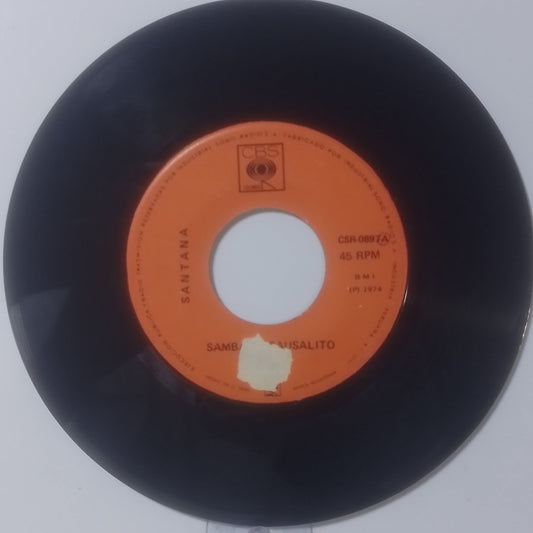 single 7" Santana Samba De Sausalito / Love Devotion And Surrender made Peru 1973 rock