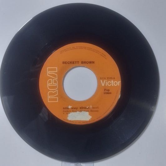 single 7" Beckett Brown One Way Street / One Way Street Instrumental made peru 1975 disco