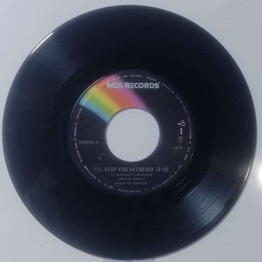 single 7" Adrian Baker I'll Keep You Satisfied / I Feel Like Dancing made peru 1975 pop