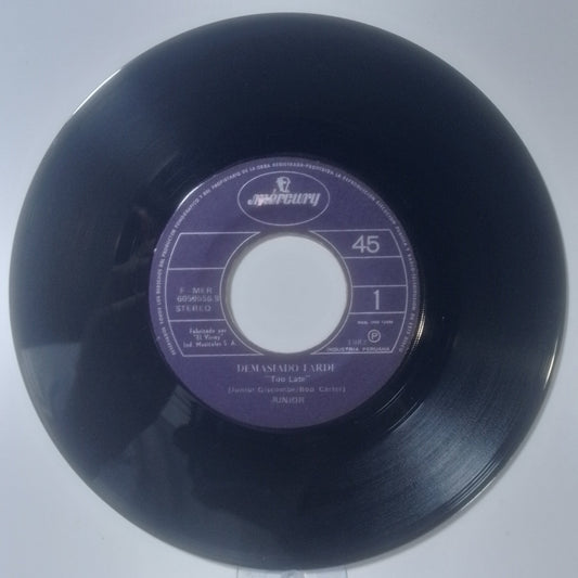 single 7" Junior Too Late / In Words made peru 1982 funk