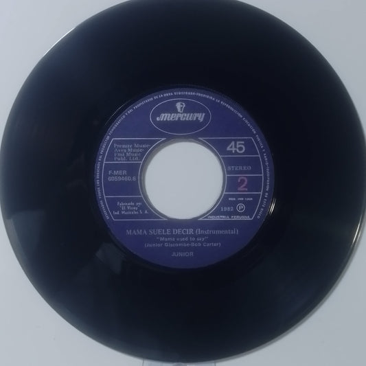 single 7" Junior Mama Used To Say / Mama Used To Say Instrumental made peru 1981 funk