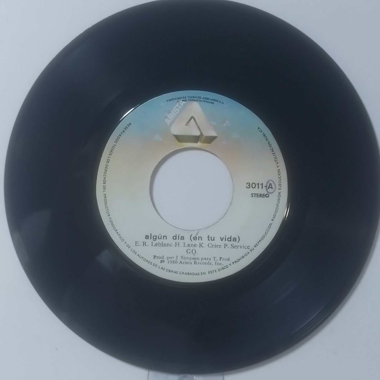 single 7" GQ Someday / Don't Stop This Feeling made peru 1980 disco funk