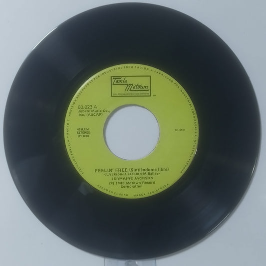 single 7" Jermaine Jackson Feelin' Free / Let's Get Serious made peru 1980 R&B