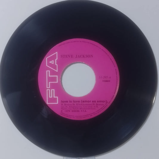 single 7" Steve Jackson Love Is Love / Good Morning Sweet Lady made peru 1979 pop