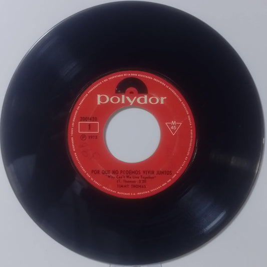 single 7" Timmy Thomas Funky Me / Why Can't We Live Together made peru 1972 soul