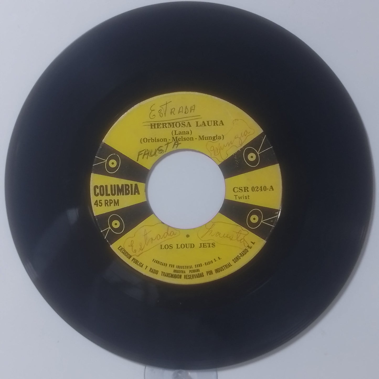 single 7" Loud Jets Lana / The Thomas Twist made peru 1960 rock