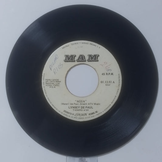 single 7" Lynsey De Paul Water / Rockerdile made peru 1972 pop
