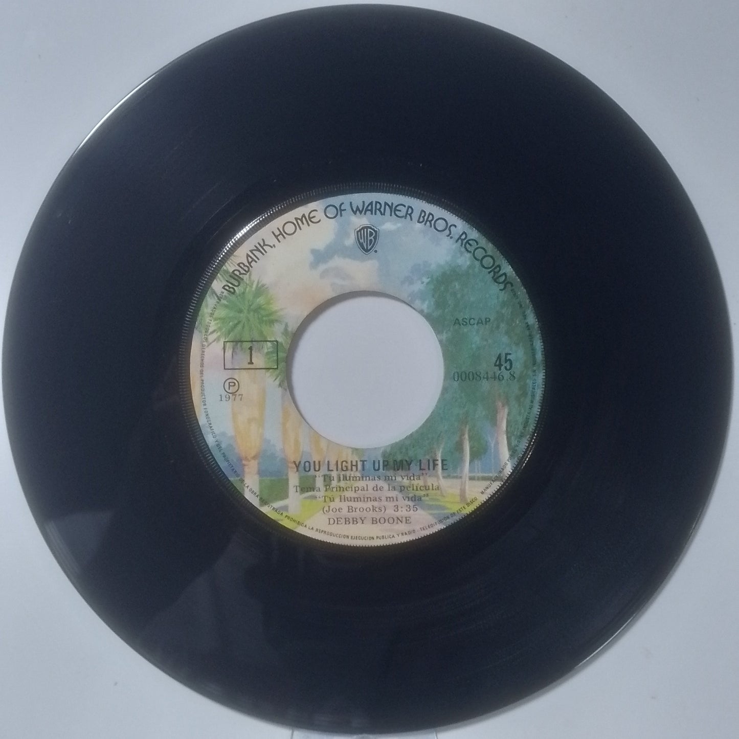 single 7" Debby Boone You Light Up My Life / Hasta Mañana made Peru 1977 pop