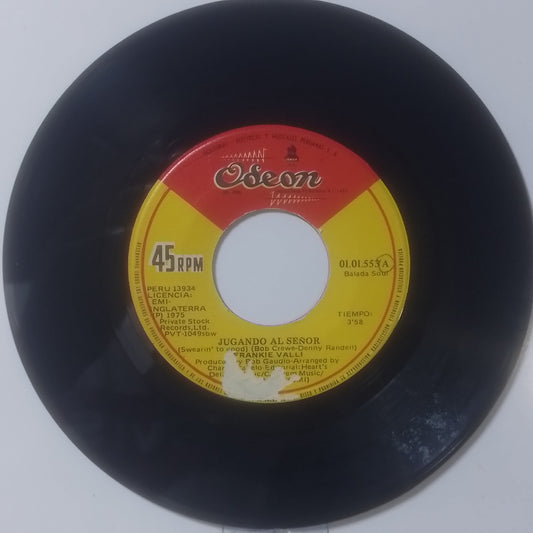 single 7" Frankie Valli Swearin' to God / Why made peru 1975 pop