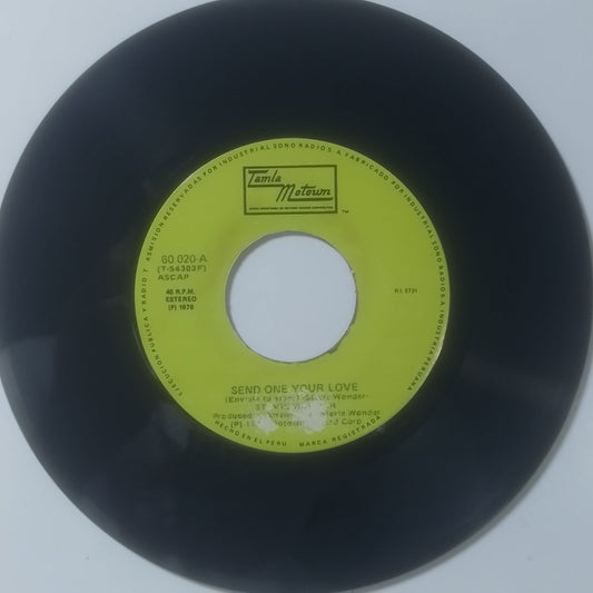 single 7" Stevie Wonder Send One Your Love / Send One Your Love Instrumental made peru 1979 soul
