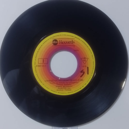 single 7" Jimmy Buffett Livingston Saturday Night / Cowboy in the Jungle made peru 1978 country rock