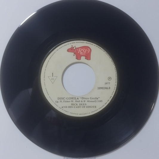 single 7" Rick Dees and His Cast of Idiots Dis-Gorilla / Bionic Feet made peru 1977 novelty