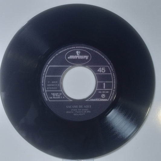 single 7" Delight Take Me Away / Don't Push It Don't Force It made peru 1980