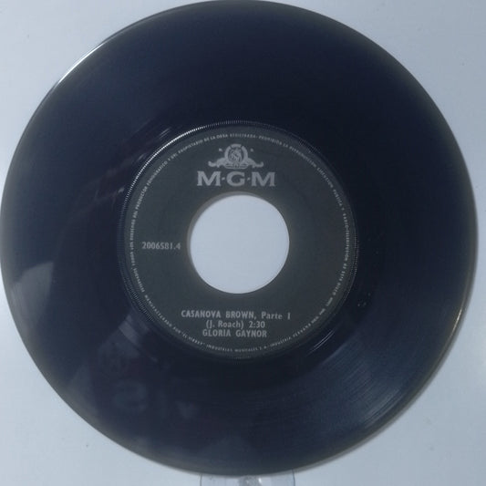 single 7" Gloria Gaynor Casanova Brown / Casanova Brown Part 2 made peru 1975 disco