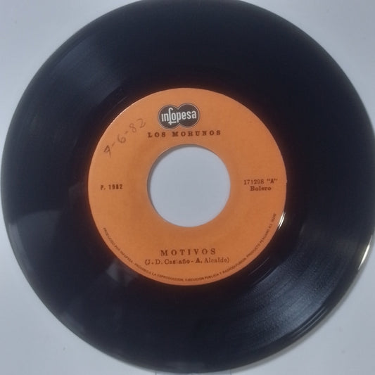 single 7" Los Morunos Motivos / Sabes Que Tengo Ganas made peru 1980 bolero latin