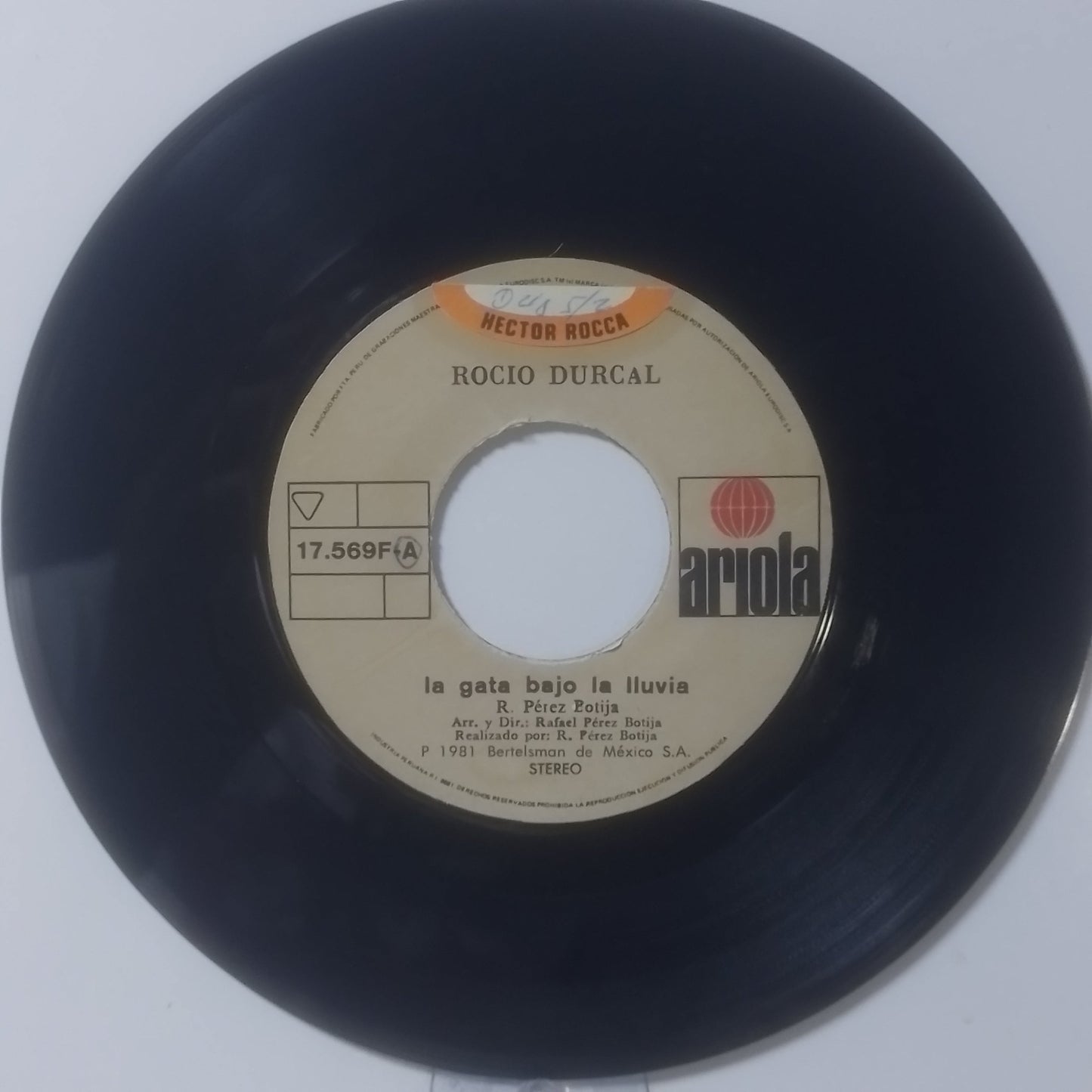 single 7" Rocio Durcal La Gata Bajo La Lluvia / Adios made peru 1981 latin balada