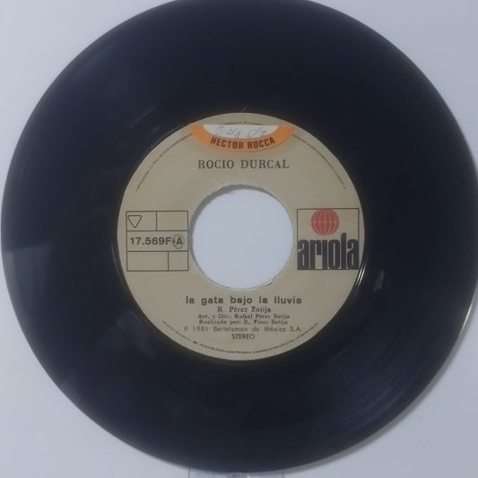 single 7" Rocio Durcal La Gata Bajo La Lluvia / Adios made peru 1981 latin balada