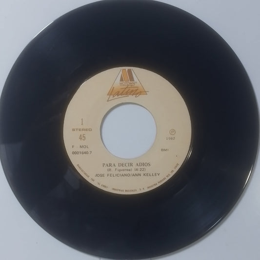 single 7" Jose Feliciano Para Decir Adios / No Hay Sombra Que Me Cubre made peru 1982 latin balada