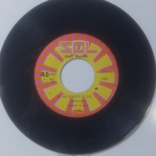 single 7" Juan Ramon Se Ha Puesto El Sol / Sabor De Sal made peru 1980 balada